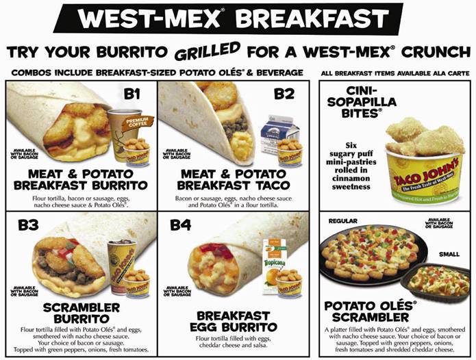 What Time Does Taco John  Start Serving Breakfast?  